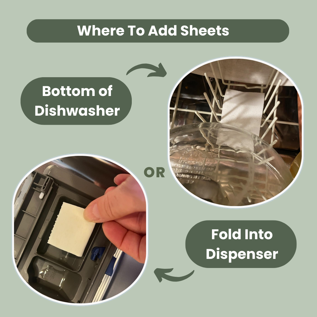 Plastic-Free Natural Dishwasher Sheets