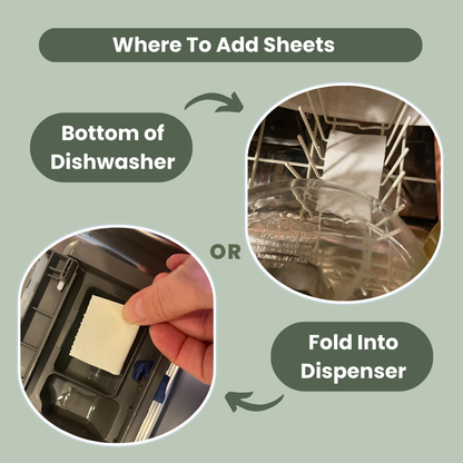 Plastic-Free Natural Dishwasher Sheets